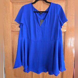Blue Baby Doll Blouse